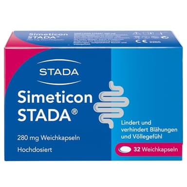 SIMETICON STADA 280mg - Medizinprodukt zur Linderung gasbedingter Beschwerden wie Bauchkrämpfe, Blähungen und Völlegefühl - 1 x 32 Weichkapseln