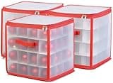 infactory Weihnachtsaufbewahrung: 3er Set Aufbewahrungsbox für 64 Christbaumkugeln bis 6 cm, Tragegriffe (Weihnachtskugel Aufbewahrung, Weihnachtszubehör-Organizer, Weihnachtsdeko)