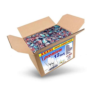 RedFOX24 Spülmaschinen Tabs - Geschirrspültabs - Spülmaschinenreiniger - mit 12 verschiedenen Funktionen - in einem 10 KG Karton erhältlich