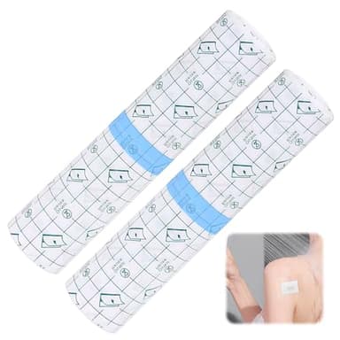 6 Rollen Duschpflaster Wasserfest Pflaster, Transparente Bandage, Tattoo Folie Heilung, Schützt Tattoos und Wunden, für Sport, Duschen, Schwimmen, Einfache Anwendung (15cm x 1m) (2 Rollen)
