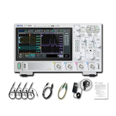 RIGOL Oszilloskop,DHO804 Tragbares Digitales Oscilloscope,70MHz Bandbreite,4 analoge Kanäle,12bit vertikale Auflösung,niedriges Grundrauschen,Unterstützung für mobile Netzteile