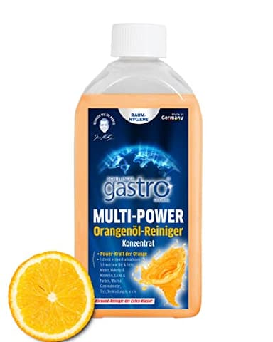 Schillings gastro Global Orangenölreiniger Küchen- und Haushaltsreiniger Orangenreiniger Konzentrat - 500ml Reinigungsmittel mit Sprühflasche