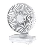 Joneytech Mini Ventilator Leise, USB 4000mAh Akku kleiner Tischventilator, 4 Geschwindigkeiten für den Schreibtisch, Zuhause, Picknicks und Büro - Tragbarer tischventilatoren