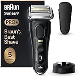 Braun Series 9 Pro+ Rasierer Herren Elektrisch, Elektrorasierer mit 5 Pro Rasierelementen, Langhaarschneider ProTrimmer, Ladestation, 60 Min Laufzeit, Wet & Dry, Made in Germany, 9510s, schwarz