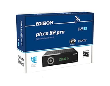 EDISION Picco S2 pro Full HD Satelliten Receiver FTA, (DVB-S2 | ARD & ZDF SD Abschaltung tauglich) Unicable tauglich, 2in1 RCU, WiFi, HDTV, HDMI, S/PDIF, IR, Vorinstallierte deutsche Programmliste