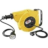 Brennenstuhl Kabeltrommel Automatik IP20 / Automatischer Kabelaufroller (9+2m Kabel, für Wand- und Deckenmontage) gelb