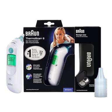 Braun ThermoScan IRT6515 Ohrthermometer mit farbcodierter Digitalanzeige, ExacTemp Stabilitätsanzeige, Baby- und Säuglingsfreundlich, Nr. 1 Marke, empfohlen von Kinderärzten