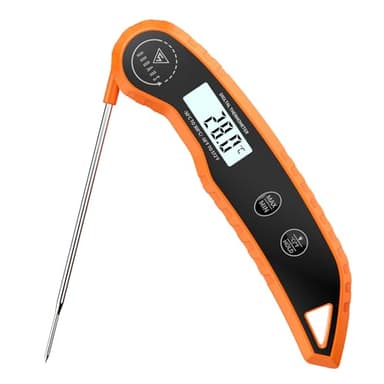 DOQAUS Digitales ‌‌Fleischthermometer 3-Sekunden-Lesung 0,5°C Genauigkeit, LCD-Bildschirm, Temperatur-Sperrfunktion Küchenthermometer Thermometer für für die Heimbrauerei & Weinbereitung, Kochen, BBQ