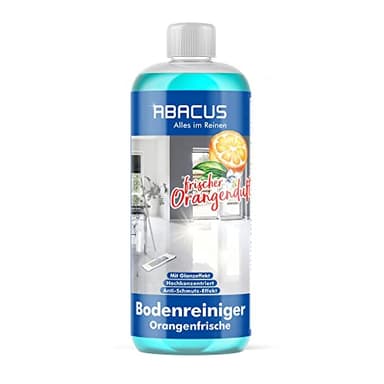ABACUS® Bodenreiniger Orange, Fußbodenreiniger, Parkettreiniger, Allzweckreiniger, Wischpflege, Reinigungsmittel Boden, Bodenpflege, Unterhaltsreiniger – Bodenreiniger Orangenfrische 1000 ml (2145)