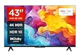 TCL 43V6B 43 Zoll, 4K Ultra HD, HDR TV, Smart TV unterstützt von Google TV (Dolby Audio, Motion Clarity, Sprachsteuerung, Kompatibel mit Google Assistant, Chromecast eingebaut