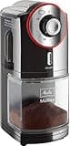 Melitta Molino Kaffeemühle – Elektrische Kaffeemühle für bis zu 200g Kaffeebohnen mit 17 individuellen Mahlstufen, für 2–14 Tassen Kaffee, schwarz/rot