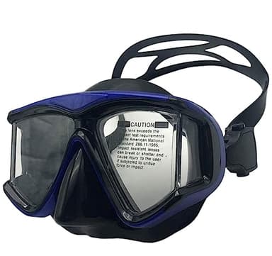 YEESAM Kurzsichtig Tauchmaske mit Dioptrien, breiter Sicht Harzlinsen Taucherbrille Schnorchelmaske Schnorchelbrille Schwimmbrille für Erwachsene und Kinder Myopie (Blau, -1,5)