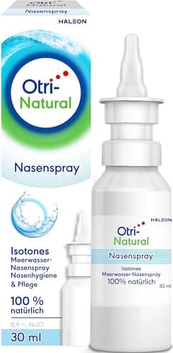 OtriNatural Nasenspray, 100% natürlich, Nasenspray, Nasenhygiene & Pflege, reinigt & befeuchtet die Nasenhöhlen, Meerwasser Nasenspray, aus der Otriven-Familie, isoton bei 0,9% Natriumchlorid, 30 ml