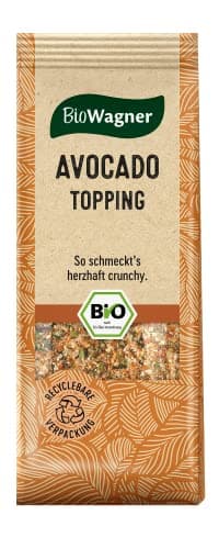 Bio Wagner - Bio Avocado Topping , Gewürzsalz für Guacamole, Bowls oder aufs Butterbrot , naturbelassene Bio-Zutaten , recyclebare Verpackung , 50 g