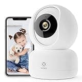 Woox Überwachungskamera innen, 360 Grad Kamera überwachung innen mit Zwei-Wege-Audio/Bewegungserkennung/Nachtsicht, 1080P WLAN Kamera Indoor Arbeitet mit Alexa, Hundekamera mit App für Hausstier/Baby