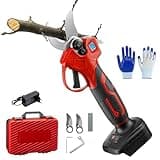 Elektrische Gartenschere for Makita, ohne Batterie, 15-30 mm Professionelle 21V Elektrische Astschere Schnittdurchmesser, Astschere, Rebschere, Baumschere, Akku Gartenschere (Rot ohne Batterie)