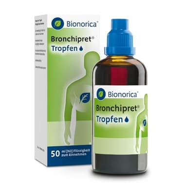 Bronchipret® Tropfen – extra stark mit 3-fach Effekt bei Husten und akuter Bronchitis, hochkonzentriert* und pflanzlich, mit Thymian-Efeu-Kombination, 50 ml, Tropfen