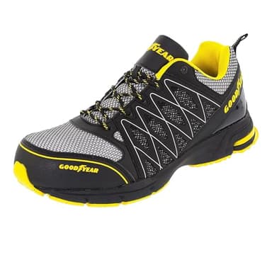Goodyear Herren Metallfreie Arbeitssicherheit Trainer Mit Non Metallic Stoffkappe S1p / Sra Hro Sicherheitsschuhe, Schwarz Gelb, 44 EU