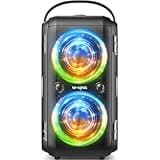 W-KING 180W PEAK Bluetooth Lautsprecher Box Groß Party laut Musikbox Bluetooth Boom Box Kabelloser mit Natürlich Tiefer Bass/4 Treiber 2*4.04'' Woofer Riesig 105dB Sound/IPX5/Lichter/24H/USB/TF/AUX/EQ