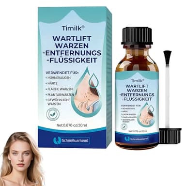 Timilk WartLift Warzen-Entfernungsflüssigkeit, Timilk Stielwarzen Entferner, Natürliche Warzenentfernungslösung, Klare und Selbstbewusste Haut, für alle Hauttypen (1, 20ml)