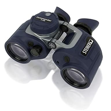 STEINER Marine-Fernglas Commander 7x50c - Deutsche Marken-Qualität, 30 Jahre Garantie, HD-stabilisierter Kompass, 10m wasserdicht, extrem robust, das Flaggschiff unter den Marine Ferngläsern
