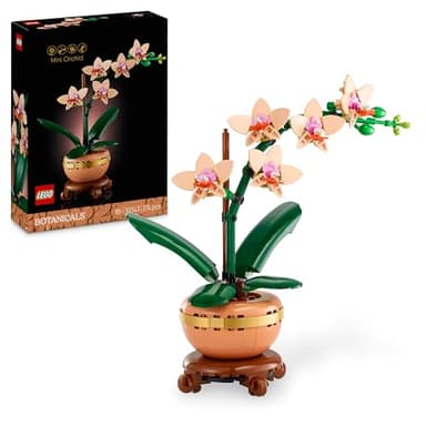 LEGO Botanicals Mini-Orchidee - Bauset für Erwachsene - Kunstblumen zum Bauen - DIY Deko fürs Wohnzimmer oder Büro - Geschenk zu Weihnachten für Frauen und Männer - 10343
