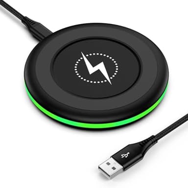 15W Fast Wireless Charger Samsung Kabelloses Ladepad für Samsung Galaxy S25 Ultra/S24 FE/S23/S22/S21/S20, Google Pixel 10 Pro/10/9 Pro/9a/9/8/7, Induktive Ladestation Induktions Ladegerät für iPhone