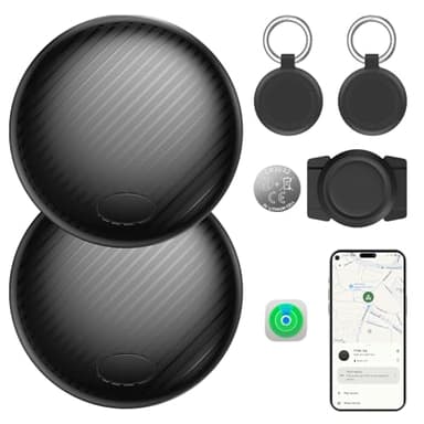 GPS Tracker Auto Ohne ABO für iOS, Magnet Versteckter Tracker für Fahrzeuge Motorrad Kfz, Smart Tag für Apple Air Tags für Gepäck Schlüssel Koffer, Kein ABO Bluetooth Finder für Kinder Hund (2 iOS)