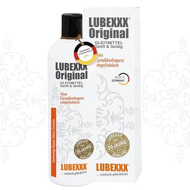 LUBEXXX Original Gleitmittel 300ml. Sehr ergiebig, nicht klebrig, langanhaltende Gleitfähigkeit, Hautverträglichkeit Test Sehr Gut 03/2024, wasserlöslich, gefühlsecht, Qualitätsprodukt Made in Germany