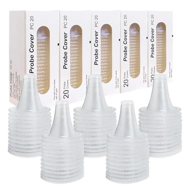 100 Stück Braun Fieberthermometer Schutzkappen,Ohrthermometer Ersatzschutzkappen Fieberthermometer Ohr für alle Braun Modelle Ohrthermometer und andere Arten von digitalen Thermometern