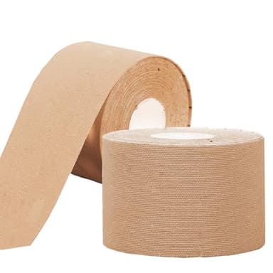 NELLHOMY 2 Rollen Kinesiology Tape, Kinesiotapes Kinesio Tapes Sport Tape 5cm x 5m, Elastisch & Wasserfest Physio Tape Knie Tape für Schulter, Rücken, Knie, Ellenbogen und Nacken, Hautfarbe
