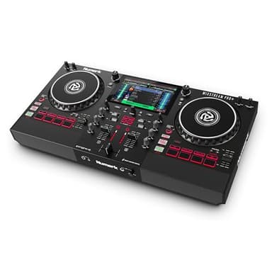 Numark Mixstream Pro+ DJ-Controller mit Stem-Trennung, 2 Decks, WLAN-Streaming, Mixer, 7 Zoll Touchscreen, Lautsprechern, kompatibel mit Serato und Virtual DJ