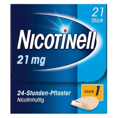 Nicotinell 21 mg / 24-Stunden-Nikotinpflaster, 21 St.: Pflasterstärke Stark. Das Nicotinell Nikotinpflaster mit der Steady-Flow Technologie hilft. Nikotinpflaster. Rauchen aufhören. Rauchen aufhören