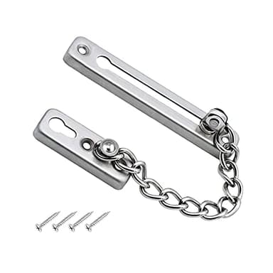 Türsicherheitskette, Edelstahl-Türkette, Türverriegelungsschutzkette, Türketten-Sicherheitsschloss für Haus, Hotel, Innentüren und Fenster