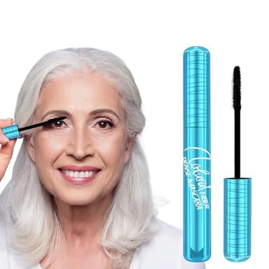 Wimperntusche für ältere Frauen über 60 mit dünner werdenden Wimpern, wischfeste, langanhaltende, wasserfeste, volumengebende Wimperntusche, schwarze Hypoallergene MascaraMakeup, Geschenke für Frauen