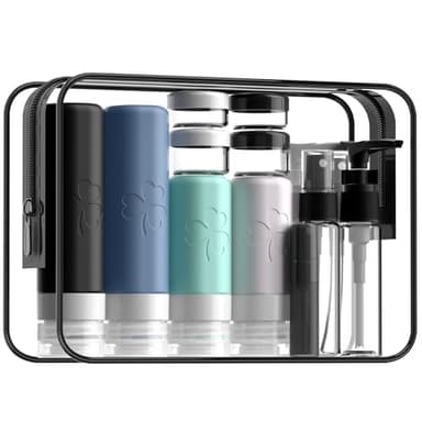 INSFIT 23 Stück Reiseflaschen Zum Befüllen, 90 ml und 60 ml Silikon Reiseflaschen Set, TSA genehmigte Reiseset Flüssigkeiten, Auslaufsichere Reisegröße Behälter Reise Gadgets