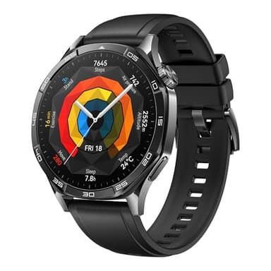 HUAWEI Watch GT 5 46 mm Smartwatch, Erweiterte Lauf- und Fahrradfunktionen, Gesundheitsmonitoring, Bis zu 14 Tage Akkulaufzeit, Kompatibel mit iOS & Android, +6 Monate erweiterte Garantie, Schwarz