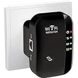 WLAN Verstärker 300Mbit/s 2,4GHz WLAN Repeater WiFi Repeater Ethernet-Port, WPS, AP Modus, LED abschaltbar, kompatibel zu Allen WLAN Geräten