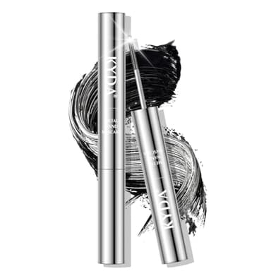 KYDA Washable Metal Mascara, Schwarz Extra Slim Super Curling Voluming Eyelash, Borstenlose Metallwimpernbürste, Dauerhaftes, nicht abblätterndes Pigment