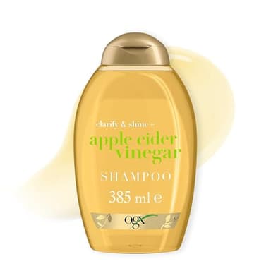 OGX Apple Cider Vinegar Shampoo 385 ml, pflegendes und reinigendes Haarshampoo mit Apfelessig für normales, feines und trockenes Haar, ohne sulfathaltige Tenside