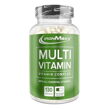 Multivitamin Kapseln 130 Stk. - Hochwertiger Mineralstoff- und Vitamin Komplex hochdosiert 119mg in einer Kapsel, Deckt den Tagesbedarf aller essentiellen Vitamine
