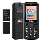 AGM M9 Outdoor Handy ohne Vertrag 4G, 2.4 Zoll Farbdisplay, Robust,All Carriers, Wasserdicht（IP68/69K, Stoßfest, Dual SIM, Tastenhandy, 1000 mAh Akku *2,FM-Radio, Taschenlampe, Schwarz