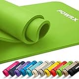 POWRX Gymnastikmatte Yoga-Matte – Grün, 190 x 60 x 1.5 cm – inkl. Trageband, Tasche und GRATIS Übungsposter – Rutschfeste Fitnessmatte Phthalatfrei, Hautfreundlich – Verschiedene Größen und Farben