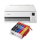 IC-Office TS6351a Farbtintenstrahl-Multifunktionsgerät All-in-One 3-in-1 (Drucker, Scanner, Kopierer, USB, WLAN, Apple AirPrint) Weiß + 5 XXL Tintenpatronen