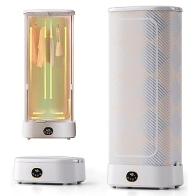 Automatischer Hemdenbügler mit Dampffunktion, 1000W Automatische Bügel- Und Faltmaschine, Innovativer Bügler für Hemden & Blusen, Bügelautomat, Faltbar Wäschetrockner mit Smart Timer, Touch Display