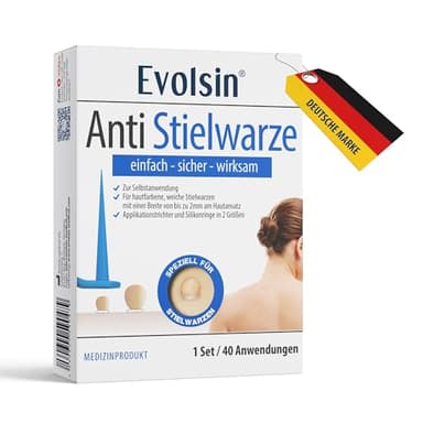 Evolsin® Anti Stielwarze – Effektiv gegen Stielwarzen für Zuhause – Wirksam, Sicher & Einfach ohne Chemie – Ideal für Hals, Achseln & Körper