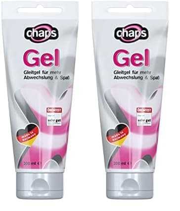 Med Device chaps Gleitgel, Gleit-Gel, Massage-Gel auf Wasserbasis, Made in Germany, (200 ml)2er Pack