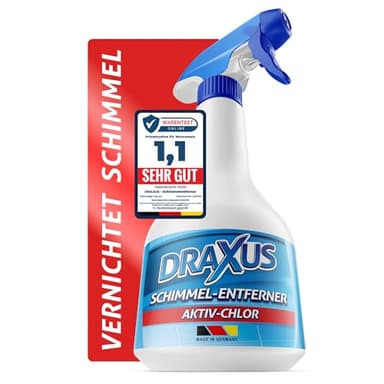 DRAXUS Profi Schimmelentferner mit innovativem Hafteffekt I Extra starkes Schimmelspray für Wand, Bad, Silikonfugen & mehr I Entfernt Schimmel hocheffektiv (Aktiv-Chlor) 500 ml