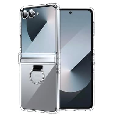 FDHYFGDY Hülle für Samsung Galaxy Z Flip 7 Schutzhülle | Handyhülle mit Ring,rutschfest und stoßfest, Ultradünne Kratzfeste PC-Hartschale, Case für Galaxy Z Flip 7 Handyhülle-Transparent