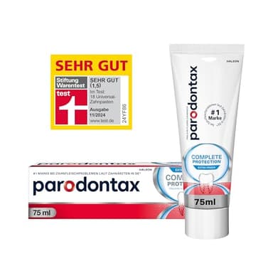 Parodontax Complete Protection Zahnpasta mit Fluorid, 1x75ml, Hilft Zahnfleischbluten zu reduzieren und vorzubeugen